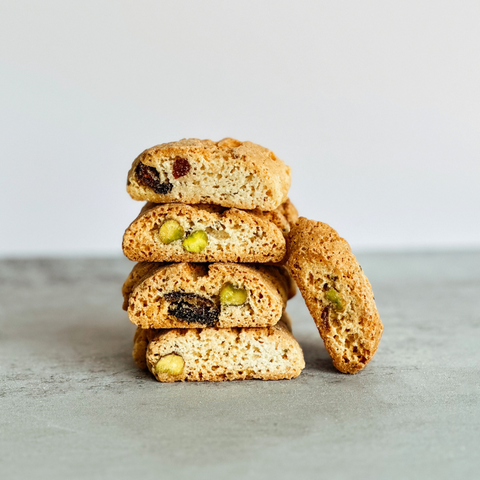 Gluten-free Pistachio, Cranberry & Anise Biscotti