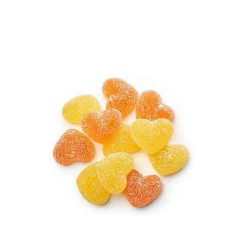 Sour Peach Hearts | Gourmet Gummy Candy