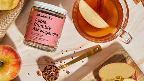 Apple Crumble Ashwagandha Loose-Leaf Tea | Glass Jar 24 Cups
