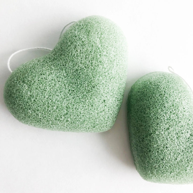 Green Tea-Infused Konjac Cleansing Sponge
