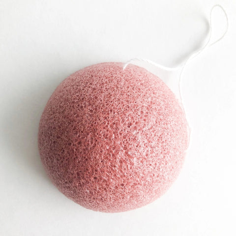 Pink Rose Clay-Infused Konjac Cleansing Sponge