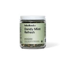 Dandy Mint Refresh Loose-Leaf Tea | Glass Jar 24 Cups