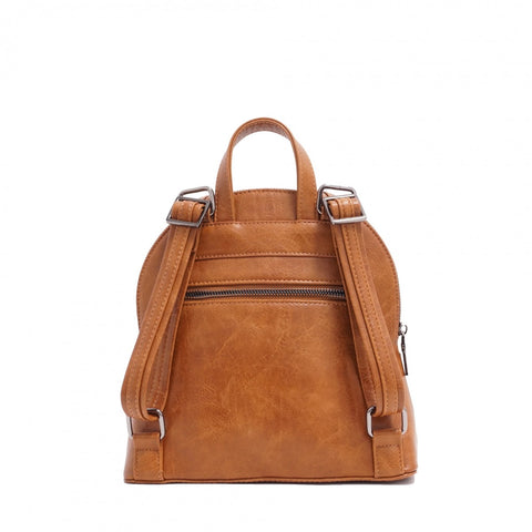 Gaia Convertible Vegan Leather Backpack - Camel
