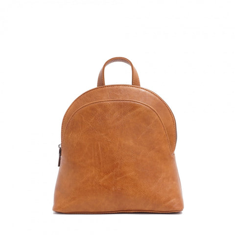 Gaia Convertible Vegan Leather Backpack - Camel