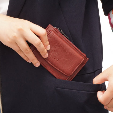 Cassie Vegan Leather Card Holder - Honey Mustard