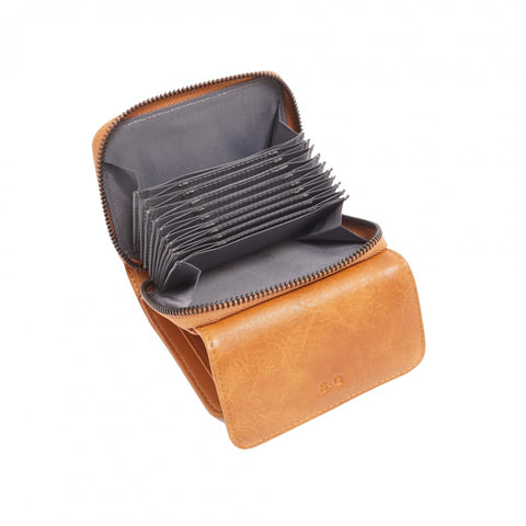 Amber Bi-Fold Vegan Leather Wallet - Charcoal Grey