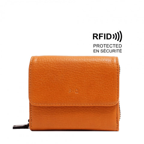 Amber Bi-Fold Vegan Leather Wallet - Walnut