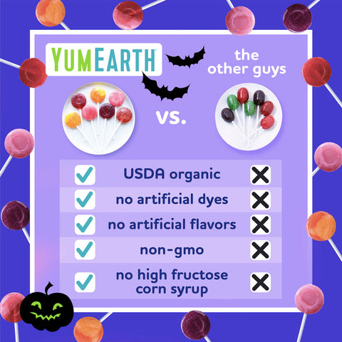 Halloween Organic Lollypops - 60ct