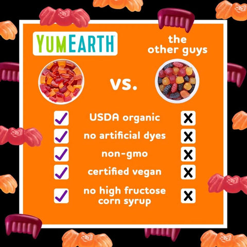 Halloween Organic Gummy Fruits - 15 Snack Packs