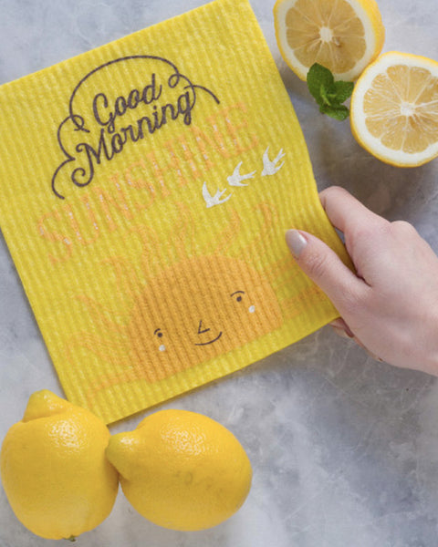 Good Morning Sunshine Swedish Sponge Cloth - Fair/Square