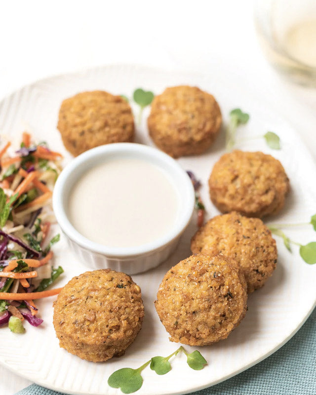 Gluten-free Falafels with Tahini Dipping Sauce (Frozen)