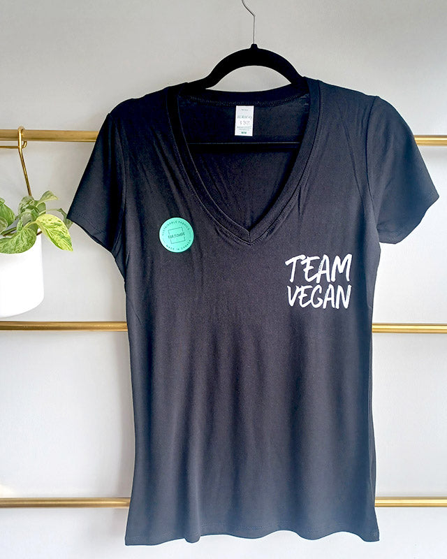 Black Bamboo T-Shirt - Team Vegan